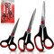 3-pack All Purpose Scissors 3 Sizes Ultra Sharp SS Blades Comfort Non-Slip Ergonomic Handle Great as Office Gifts, Home, Kitchen Shears, School, Sewing Fabrics, Crafts, And Multipurpose